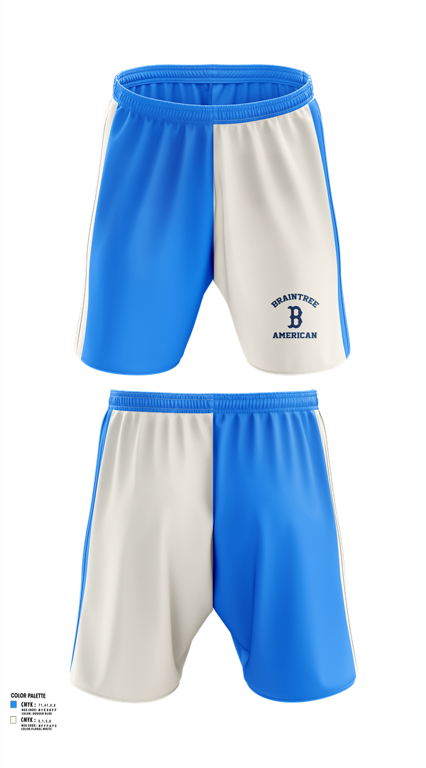 Athletic Shorts With Pockets, Braintree American, Baseball, Teamtime, Team time, sublimation, custom sports apparel, team uniforms, spirit wear, spiritwear, sports uniforms, custom shirts, team store, custom team store, fundraiser sports, apparel fundraiser