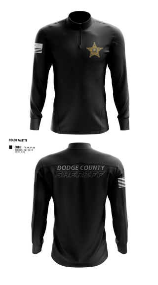 Quarter Zip Jacket, Dodge County Sheriff's Office, Police, Teamtime, Team time, sublimation, custom sports apparel, team uniforms, spirit wear, spiritwear, sports uniforms, custom shirts, team store, custom team store, fundraiser sports, apparel fundraiser