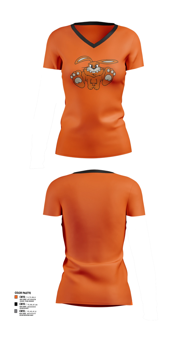 Womens Short Sleeve Vneck Shirt, Fisher Bunnies, Cross Country, Teamtime, Team time, sublimation, custom sports apparel, team uniforms, spirit wear, spiritwear, sports uniforms, custom shirts, team store, custom team store, fundraiser sports, apparel fundraiser