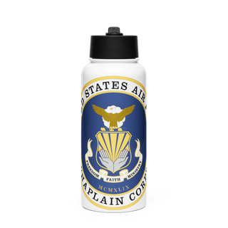 Air Force Chaplain 49250716 Stainless Steel Water Bottle with a Straw Lid