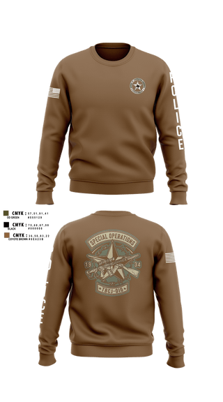 Crew Neck Sweatshirt, SOD Covert, Police, Teamtime, Team time, sublimation, custom sports apparel, team uniforms, spirit wear, spiritwear, sports uniforms, custom shirts, team store, custom team store, fundraiser sports, apparel fundraiser