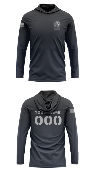 Long Sleeve hooded sunshirt, Cadott Police Department, Police, Teamtime, Team time, sublimation, custom sports apparel, team uniforms, spirit wear, spiritwear, sports uniforms, custom shirts, team store, custom team store, fundraiser sports, apparel fundraiser