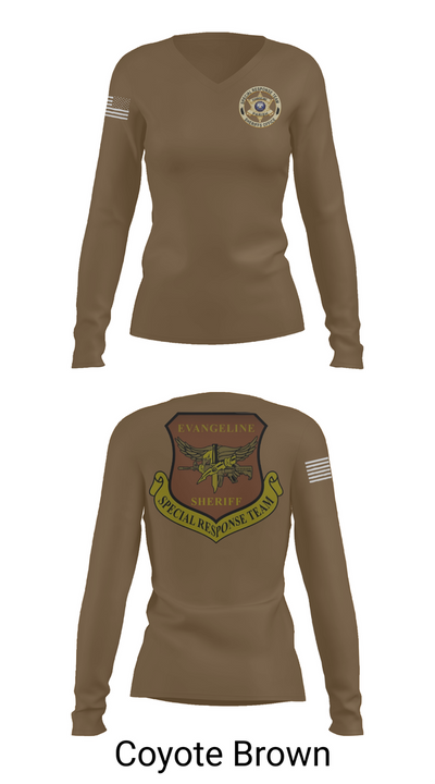 Evangeline Parish Sheriffs Office S.R.T Women's Long Sleeve V-neck Shirt - 16