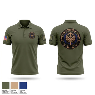 Short Sleeve Performance Polo, Bristol Virginia SWAT, Police, Teamtime, Team time, sublimation, custom sports apparel, team uniforms, spirit wear, spiritwear, sports uniforms, custom shirts, team store, custom team store, fundraiser sports, apparel fundraiser