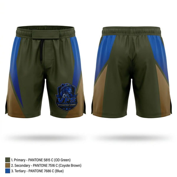 Fight Shorts, Veteran Fight Sports, , Teamtime, Team time, sublimation, custom sports apparel, team uniforms, spirit wear, spiritwear, sports uniforms, custom shirts, team store, custom team store, fundraiser sports, apparel fundraiser