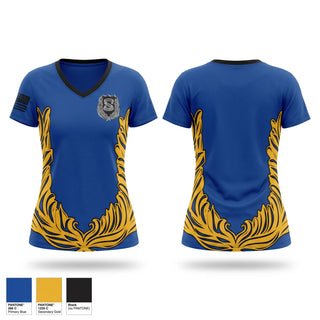 Womens Short Sleeve Vneck Shirt, Ewing PBA Local 111, Police, Teamtime, Team time, sublimation, custom sports apparel, team uniforms, spirit wear, spiritwear, sports uniforms, custom shirts, team store, custom team store, fundraiser sports, apparel fundraiser