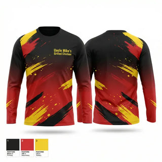 Long Sleeve Performance Shirt, Uncle Mike's Grilled Chicken, , Teamtime, Team time, sublimation, custom sports apparel, team uniforms, spirit wear, spiritwear, sports uniforms, custom shirts, team store, custom team store, fundraiser sports, apparel fundraiser