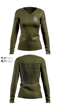 Shirley Police Department Women's Long Sleeve V-neck Shirt - 10