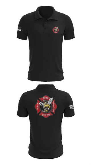 Short Sleeve Performance Polo, B-Shift, Fire Department, Teamtime, Team time, sublimation, custom sports apparel, team uniforms, spirit wear, spiritwear, sports uniforms, custom shirts, team store, custom team store, fundraiser sports, apparel fundraiser