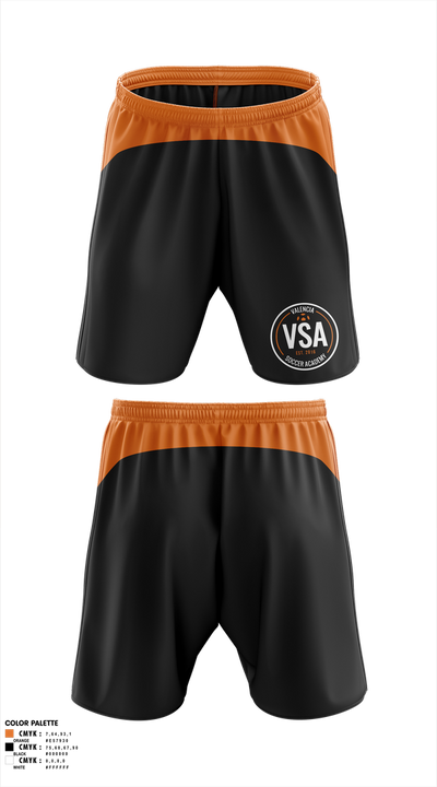 Valencia Soccer Academy 58045684 Mens Soccer Shorts - 1