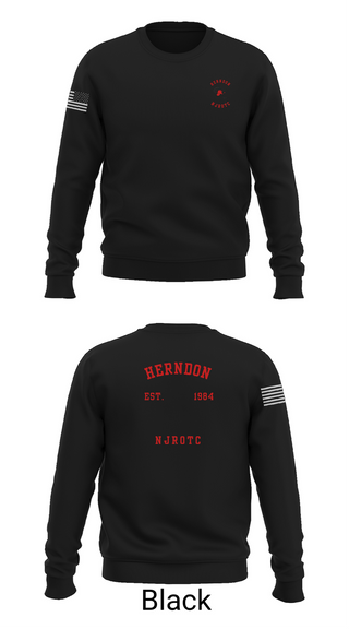 Crew Neck Sweatshirt, Herndon HS NJROTCHerndon High School NJROTC, Spirit Store, Teamtime, Team time, sublimation, custom sports apparel, team uniforms, spirit wear, spiritwear, sports uniforms, custom shirts, team store, custom team store, fundraiser sports, apparel fundraiser