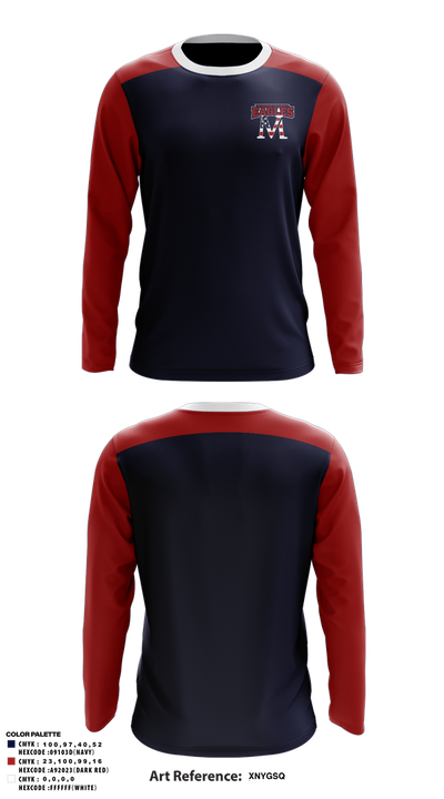Veterans Memorial Eagles 7806279 Long Sleeve Performance Shirt 1