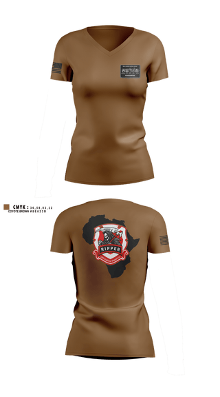 Womens Short Sleeve Vneck Shirt, 180th ESC, Army, Teamtime, Team time, sublimation, custom sports apparel, team uniforms, spirit wear, spiritwear, sports uniforms, custom shirts, team store, custom team store, fundraiser sports, apparel fundraiser