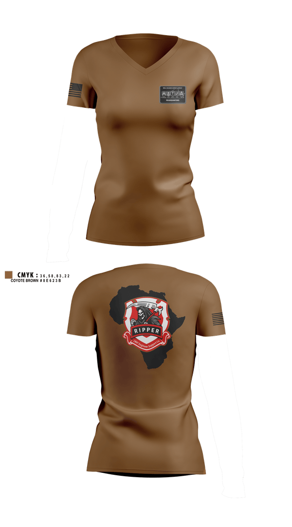 Womens Short Sleeve Vneck Shirt, 180th ESC, Army, Teamtime, Team time, sublimation, custom sports apparel, team uniforms, spirit wear, spiritwear, sports uniforms, custom shirts, team store, custom team store, fundraiser sports, apparel fundraiser