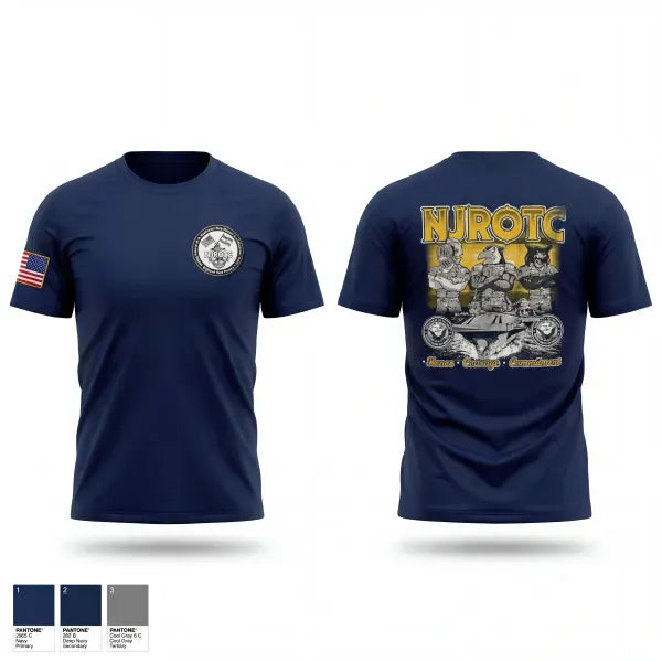 Short Sleeve Performance Shirt, Washington NJROTC, Navy, Teamtime, Team time, sublimation, custom sports apparel, team uniforms, spirit wear, spiritwear, sports uniforms, custom shirts, team store, custom team store, fundraiser sports, apparel fundraiser