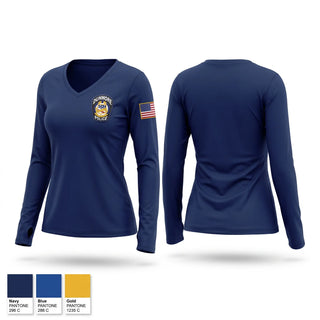 Womens Long Sleeve Vneck Shirt, Dunmore Police Department, Police, Teamtime, Team time, sublimation, custom sports apparel, team uniforms, spirit wear, spiritwear, sports uniforms, custom shirts, team store, custom team store, fundraiser sports, apparel fundraiser