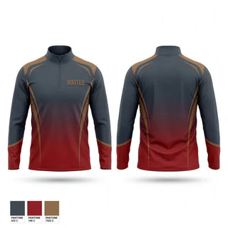 Quarter Zip Jacket, ROOTED, Baseball, Teamtime, Team time, sublimation, custom sports apparel, team uniforms, spirit wear, spiritwear, sports uniforms, custom shirts, team store, custom team store, fundraiser sports, apparel fundraiser