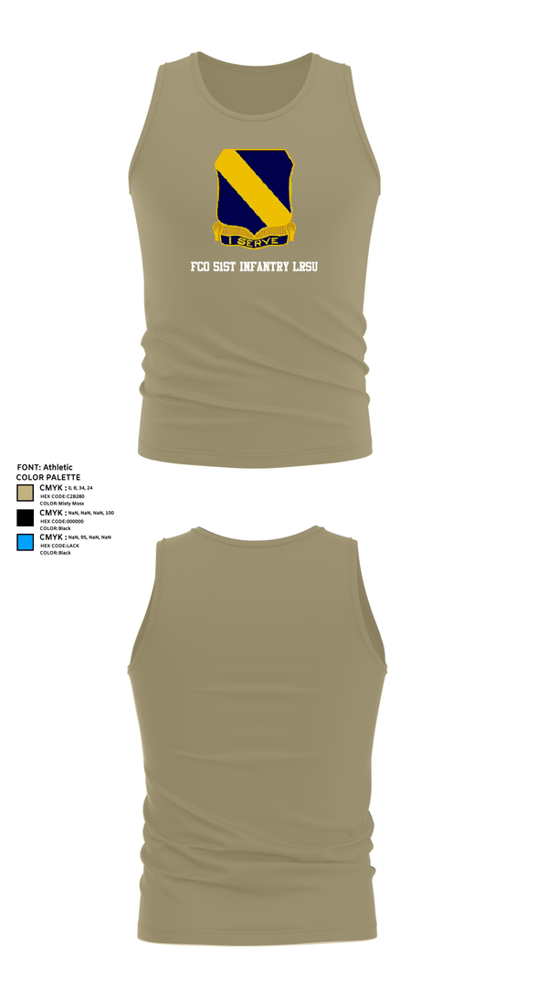 Tank Top, Fco 51st infantry LRSU, , Teamtime, Team time, sublimation, custom sports apparel, team uniforms, spirit wear, spiritwear, sports uniforms, custom shirts, team store, custom team store, fundraiser sports, apparel fundraiser