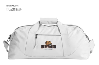 Duffle Bag, Beaverton Boys Lacrosse, Men's Lacrosse, Teamtime, Team time, sublimation, custom sports apparel, team uniforms, spirit wear, spiritwear, sports uniforms, custom shirts, team store, custom team store, fundraiser sports, apparel fundraiser