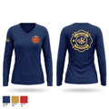 Casa Grande Fire Department Women's Long Sleeve V-neck Shirt - 1