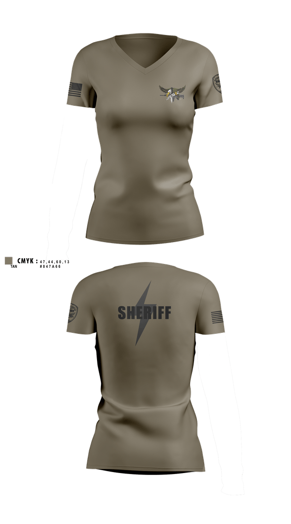 Womens Short Sleeve Vneck Shirt, Caldwell County SWAT, Police, Teamtime, Team time, sublimation, custom sports apparel, team uniforms, spirit wear, spiritwear, sports uniforms, custom shirts, team store, custom team store, fundraiser sports, apparel fundraiser
