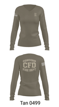 Concord Fire Department 12891860 Women's Long Sleeve V-neck Shirt - 11
