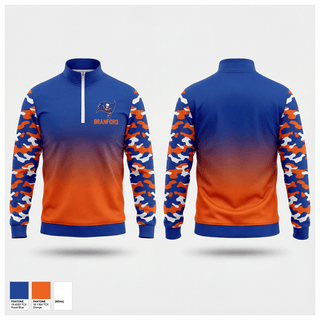 Quarter Zip Jacket, Branford, , Teamtime, Team time, sublimation, custom sports apparel, team uniforms, spirit wear, spiritwear, sports uniforms, custom shirts, team store, custom team store, fundraiser sports, apparel fundraiser