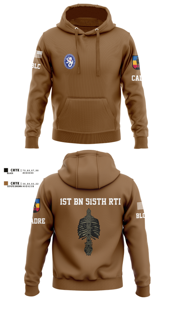 Hoodie, 1st BN 515th RTI, Army, Teamtime, Team time, sublimation, custom sports apparel, team uniforms, spirit wear, spiritwear, sports uniforms, custom shirts, team store, custom team store, fundraiser sports, apparel fundraiser
