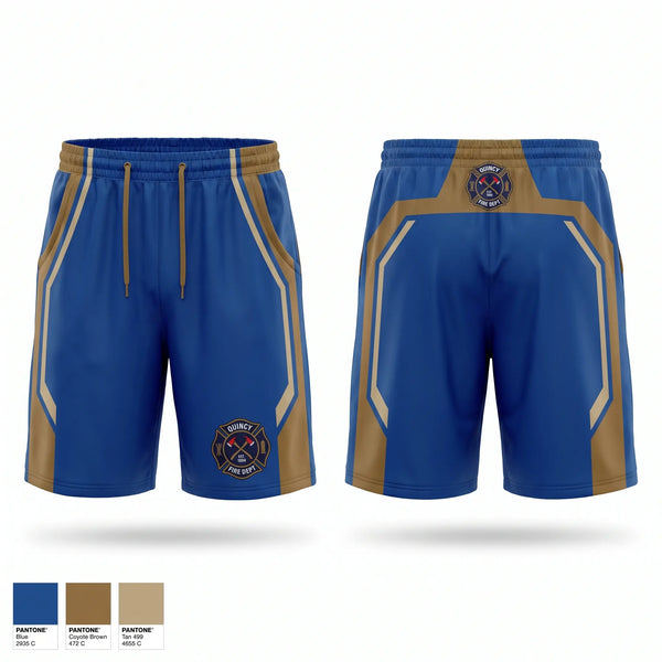 Athletic Shorts With Pockets, Quincy fire department, Fire Department, Teamtime, Team time, sublimation, custom sports apparel, team uniforms, spirit wear, spiritwear, sports uniforms, custom shirts, team store, custom team store, fundraiser sports, apparel fundraiser