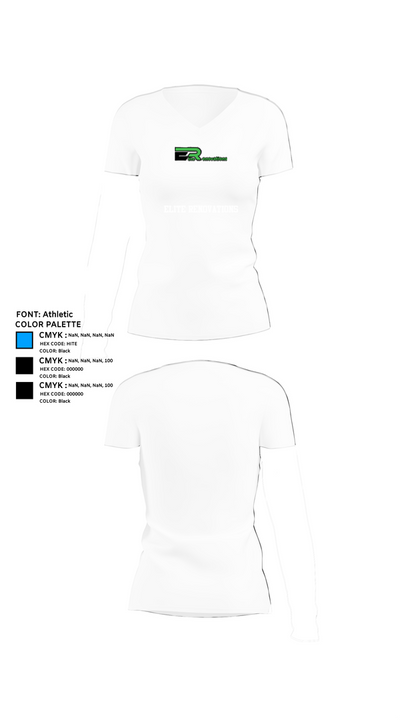 Elite Renovations 95042306 Women's Short Sleeve V-neck Shirt - 18