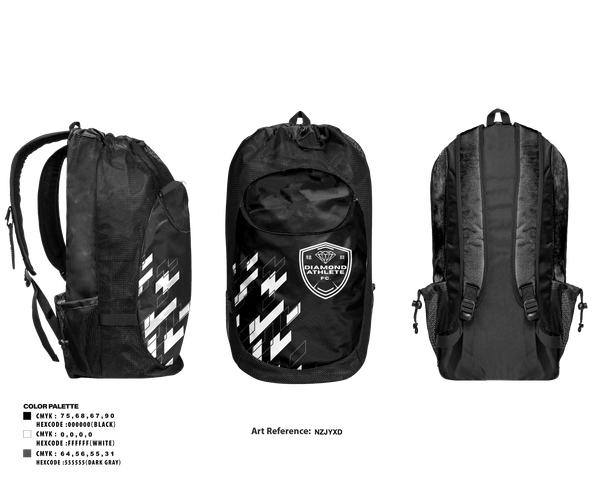 Gear Bag, Diamond Athlete, Men's Soccer, Teamtime, Team time, sublimation, custom sports apparel, team uniforms, spirit wear, spiritwear, sports uniforms, custom shirts, team store, custom team store, fundraiser sports, apparel fundraiser