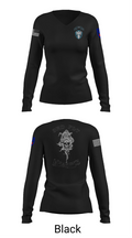 95th cbrn 3rd plt Women's Long Sleeve V-neck Shirt - 37