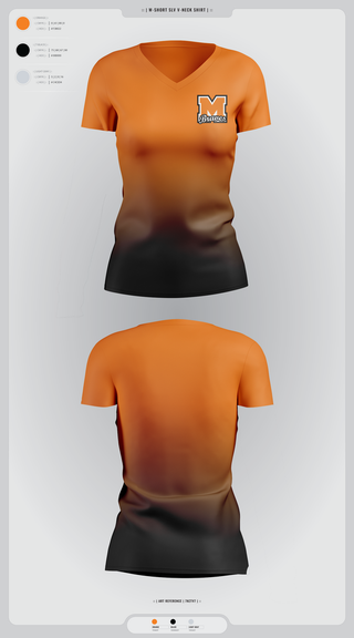 Womens Short Sleeve Vneck Shirt, Menahga Braves, Women's Basketball, Teamtime, Team time, sublimation, custom sports apparel, team uniforms, spirit wear, spiritwear, sports uniforms, custom shirts, team store, custom team store, fundraiser sports, apparel fundraiser