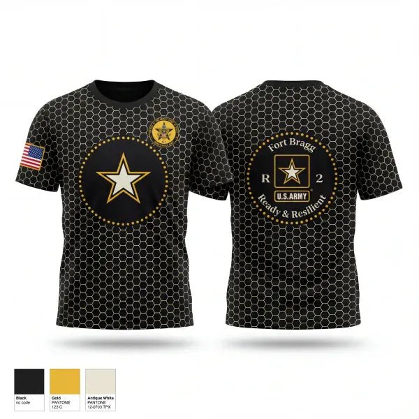 Old School Cotton Feel Shirt, Fort Bragg Ready and Resilient, Army, Teamtime, Team time, sublimation, custom sports apparel, team uniforms, spirit wear, spiritwear, sports uniforms, custom shirts, team store, custom team store, fundraiser sports, apparel fundraiser