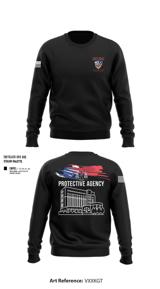 Crew Neck Sweatshirt, Vet-Sec Protective agency, , Teamtime, Team time, sublimation, custom sports apparel, team uniforms, spirit wear, spiritwear, sports uniforms, custom shirts, team store, custom team store, fundraiser sports, apparel fundraiser