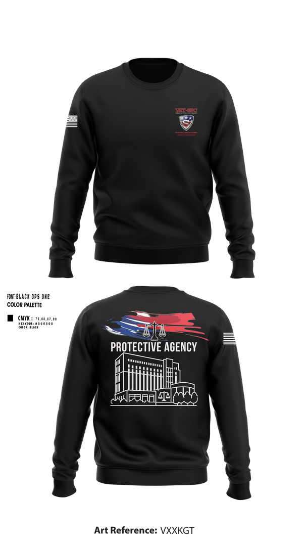 Crew Neck Sweatshirt, Vet-Sec Protective agency, , Teamtime, Team time, sublimation, custom sports apparel, team uniforms, spirit wear, spiritwear, sports uniforms, custom shirts, team store, custom team store, fundraiser sports, apparel fundraiser