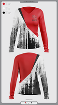 North Clay Junior High School Cheer 72111968 Women's Long Sleeve V-neck Shirt - 1