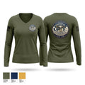 Mavericks Warriors Women's Long Sleeve V-neck Shirt - 1