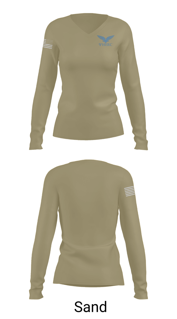 Womens Long Sleeve Vneck Shirt, Herc Services, , Teamtime, Team time, sublimation, custom sports apparel, team uniforms, spirit wear, spiritwear, sports uniforms, custom shirts, team store, custom team store, fundraiser sports, apparel fundraiser