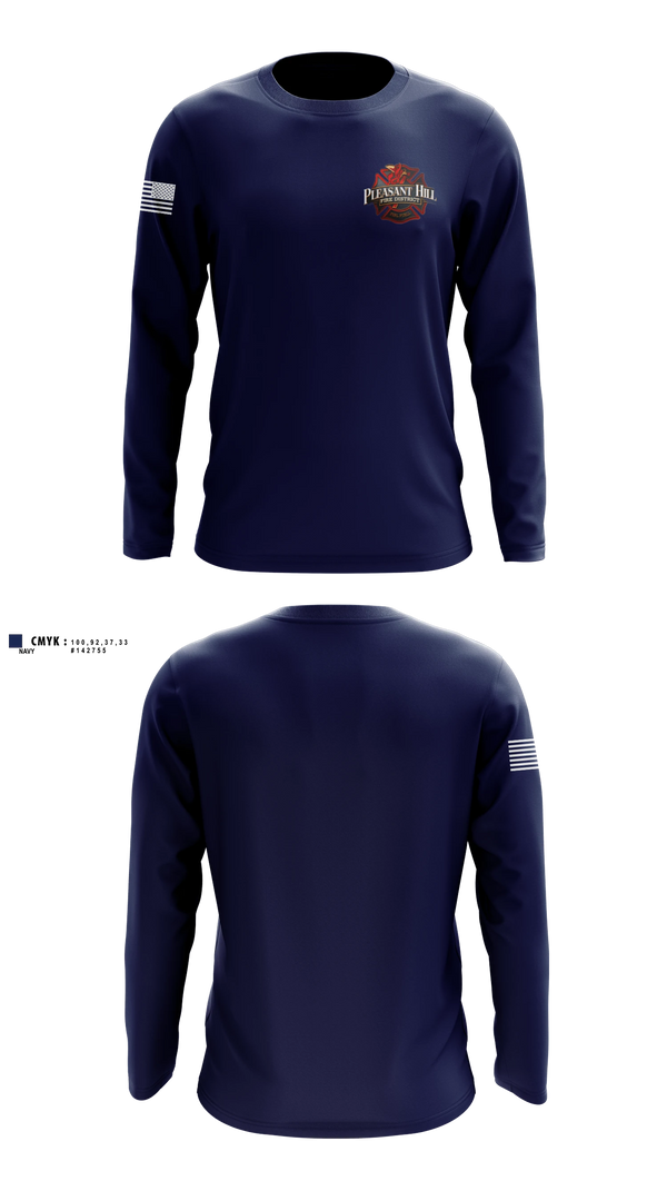 Long Sleeve Performance Shirt, Pleasant Hill Fire District, Fire Department, Teamtime, Team time, sublimation, custom sports apparel, team uniforms, spirit wear, spiritwear, sports uniforms, custom shirts, team store, custom team store, fundraiser sports, apparel fundraiser