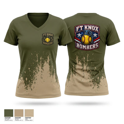 Fort Knox Bombers Women's Short Sleeve V-neck Shirt - 1