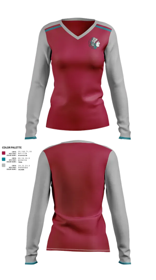 Womens Long Sleeve Vneck Shirt, Shiprock High School Softball, Softball, Teamtime, Team time, sublimation, custom sports apparel, team uniforms, spirit wear, spiritwear, sports uniforms, custom shirts, team store, custom team store, fundraiser sports, apparel fundraiser