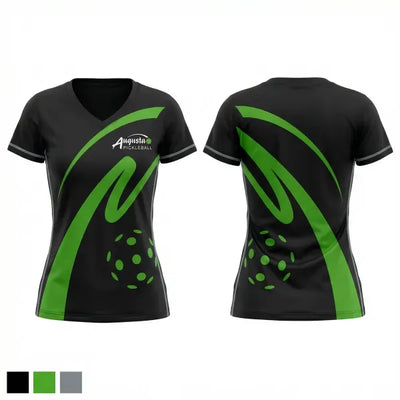 Augusta Pickleball 74334747 Women's Short Sleeve V-neck Shirt - 1