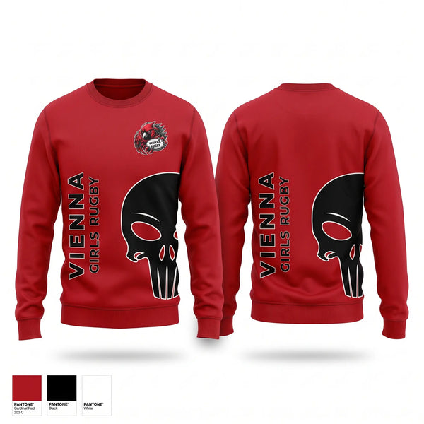 Crew Neck Sweatshirt, Vienna Girls, Rugby, Teamtime, Team time, sublimation, custom sports apparel, team uniforms, spirit wear, spiritwear, sports uniforms, custom shirts, team store, custom team store, fundraiser sports, apparel fundraiser