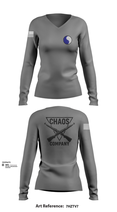C-Co 1/116 29th IN BDE 88691555 Women's Long Sleeve V-neck Shirt - 102