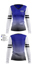Sharpsville Blue Devils 61871742 Women's Long Sleeve V-neck Shirt - 2