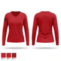 Eveleth Fire Department Women's Long Sleeve V-neck Shirt - 1