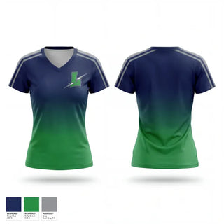 Womens Short Sleeve Vneck Shirt, Lapeer, Cheer, Teamtime, Team time, sublimation, custom sports apparel, team uniforms, spirit wear, spiritwear, sports uniforms, custom shirts, team store, custom team store, fundraiser sports, apparel fundraiser