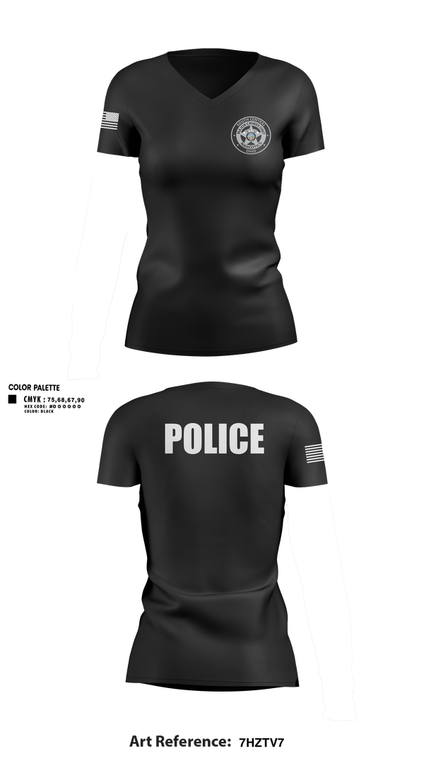 South Central Ohio Major Crimes Unit 1053143 Women's Short Sleeve V-neck Shirt - 1