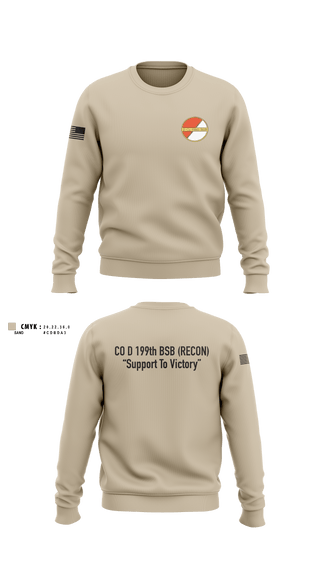 Crew Neck Sweatshirt, Co D 199TH BSB RECON, National Guard, Teamtime, Team time, sublimation, custom sports apparel, team uniforms, spirit wear, spiritwear, sports uniforms, custom shirts, team store, custom team store, fundraiser sports, apparel fundraiser